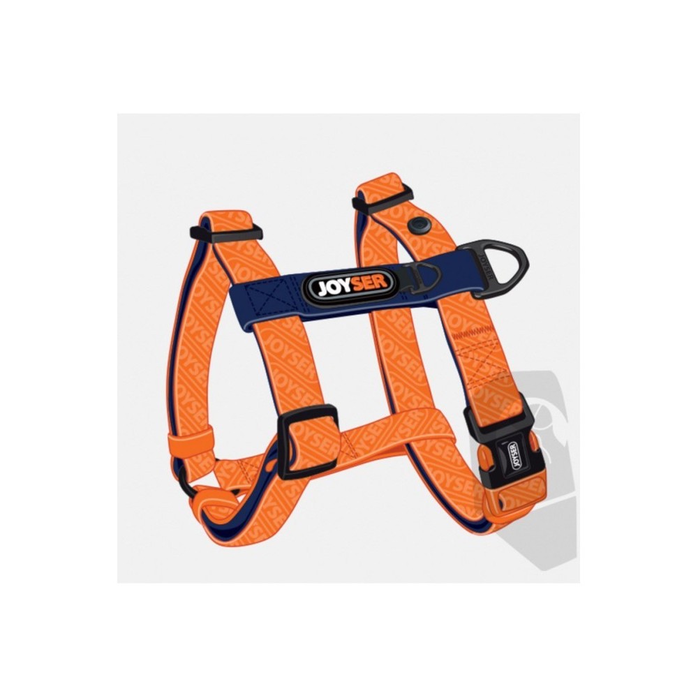 JOYSER-PEITORAL REGULAVEL EM NYLON LARANJA M (1,5X30,5-50,8CM)