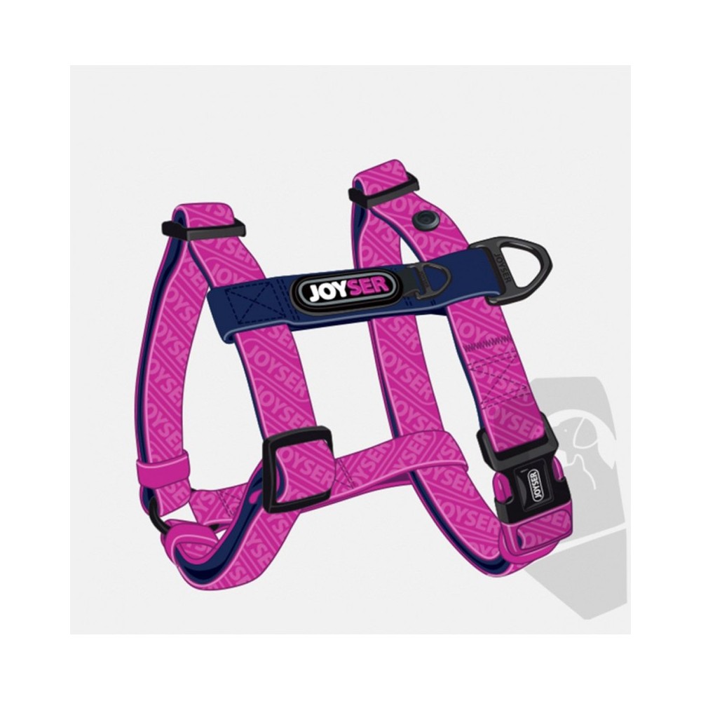 JOYSER-PEITORAL REGULAVEL EM NYLON ROSA S (1,2X25,4-4-40,6CM)