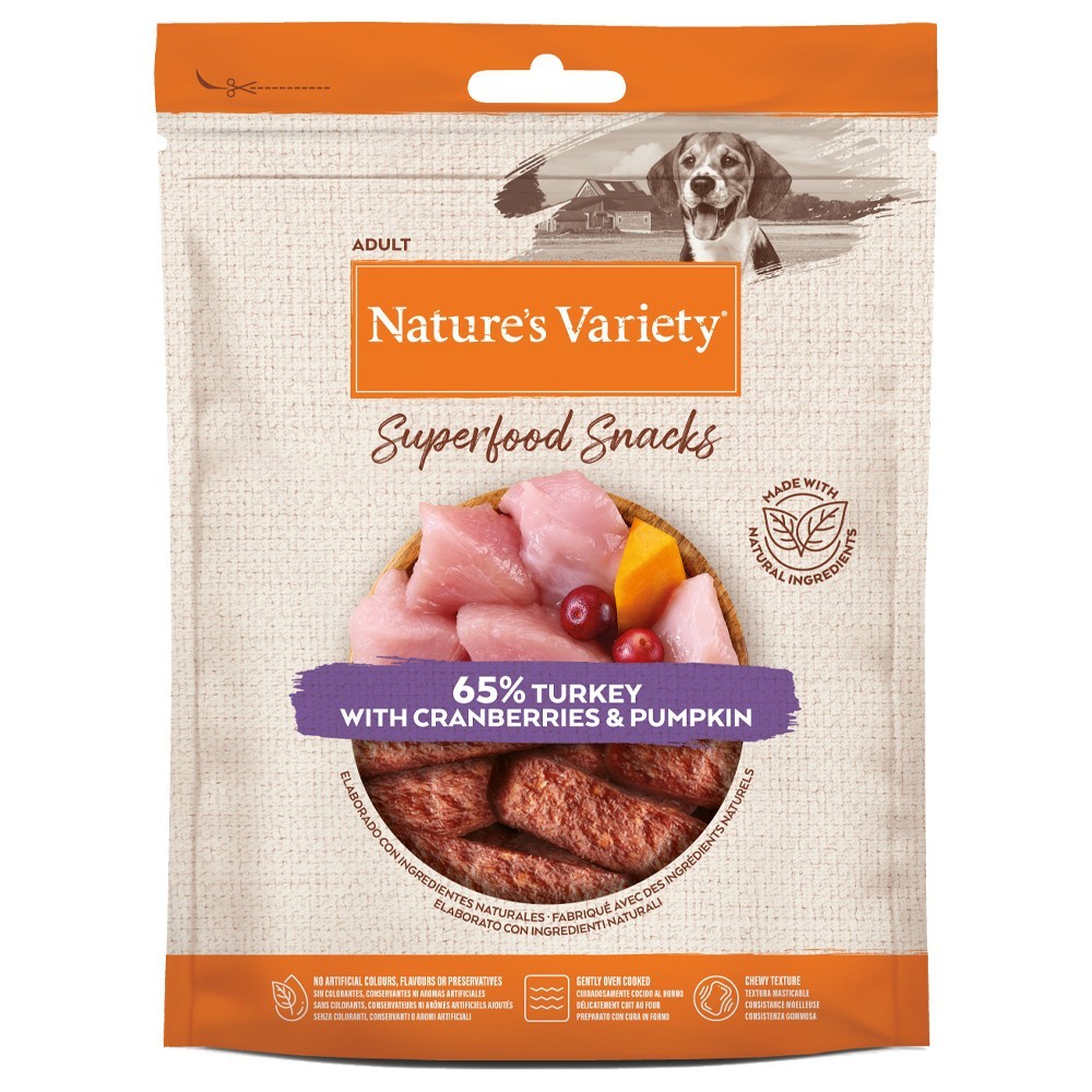 NV DOG SUPERFOOD SNACKS TURKEY 85G