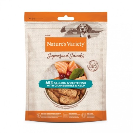 NV DOG SUPERFOOD SNACKS SALMON 85G