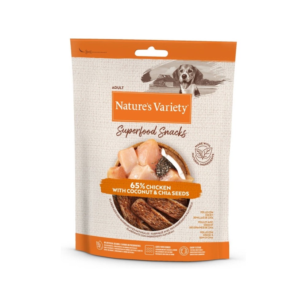 NV DOG SUPERFOOD SNACKS CHICKEN 85G