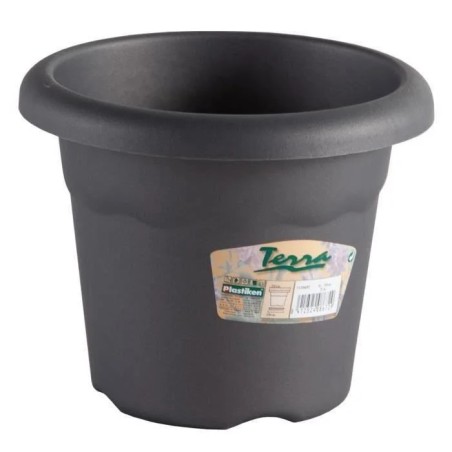 VASO REDONDO 46cm CINZA -7346