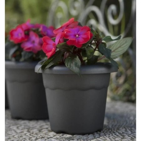 VASO REDONDO 46cm CINZA -7346