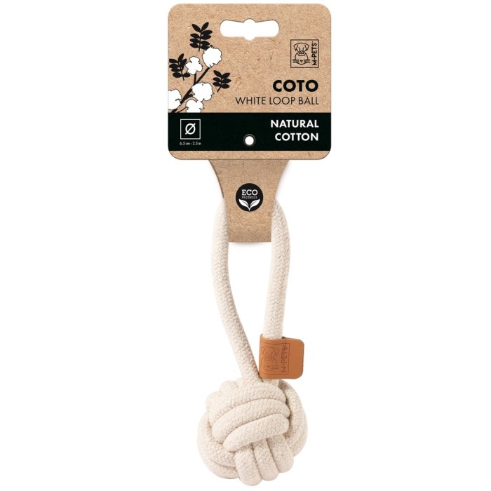 COTO-BOLA COM PEGA EM CORDA DE ALGODAO 6,5X17CM