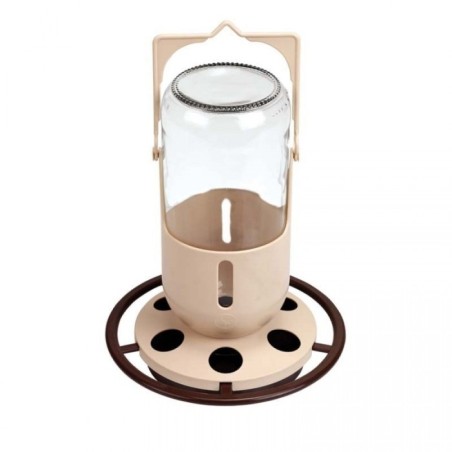 COMEDOURO/BEBEDOURO GARRAFA VIDRO