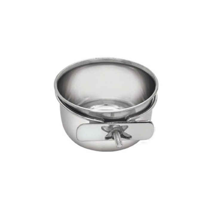 COMEDOURO AÇO INOXIDAVEL 0,9L C/SUPORTE