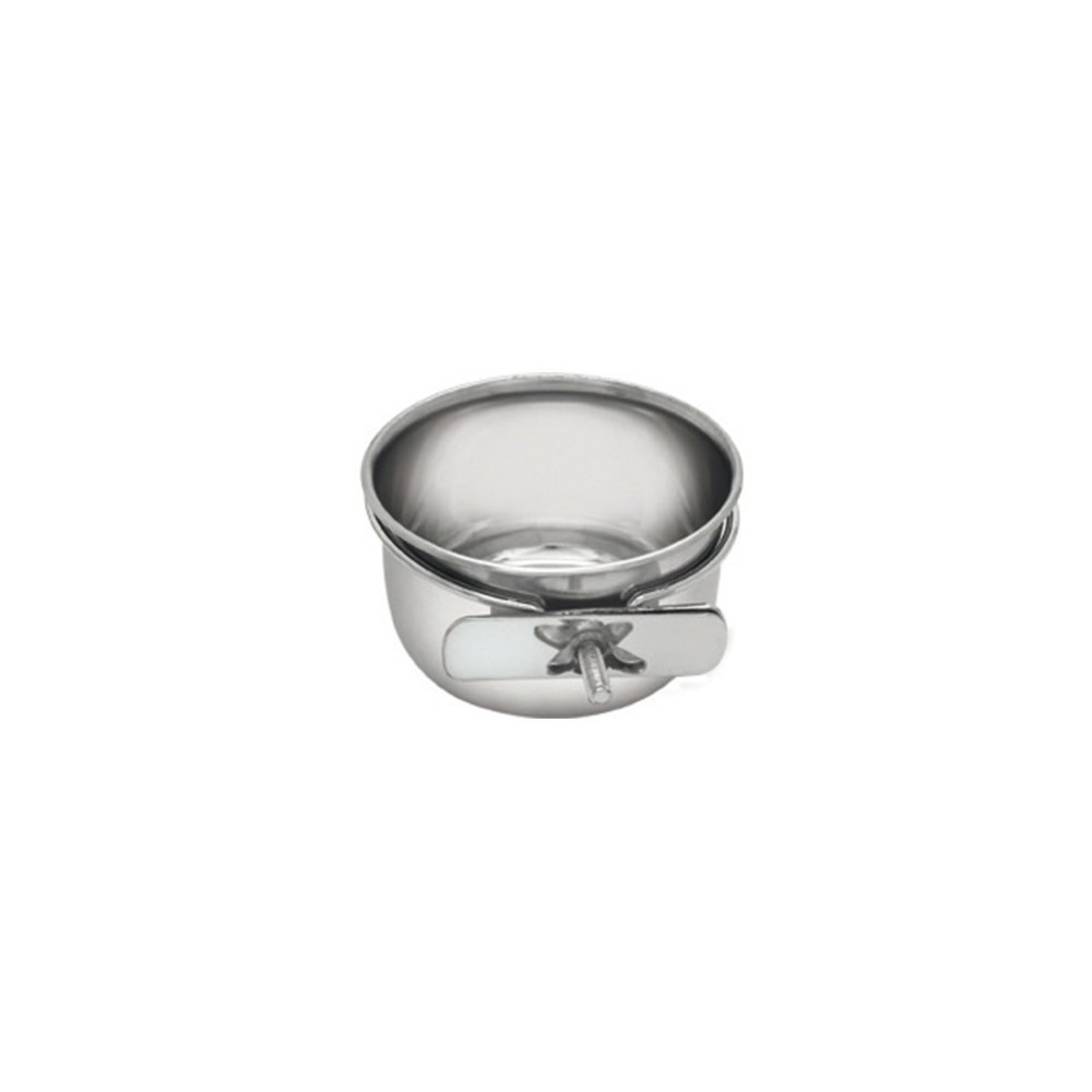 COMEDOURO AÇO INOXIDAVEL 0,9L C/SUPORTE