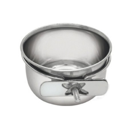 COMEDOURO AÇO INOXIDAVEL 0,9L C/SUPORTE