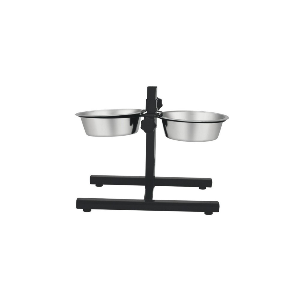 COMEDOURO DUPLO COM SUPORTE REGULAVEL 2,7 L