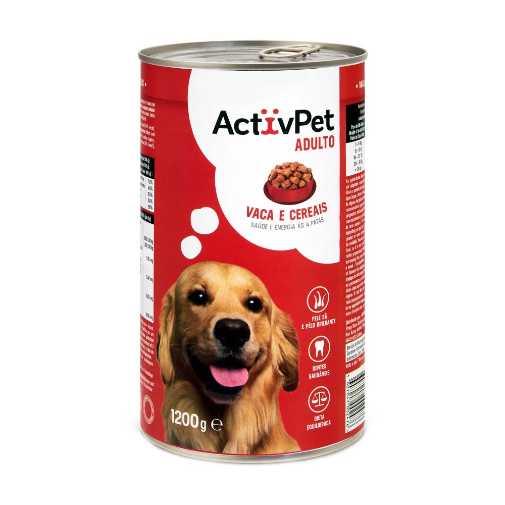 PEDAÇOS C/MOLHO VACA CEREAIS 1240G ACTIVPET