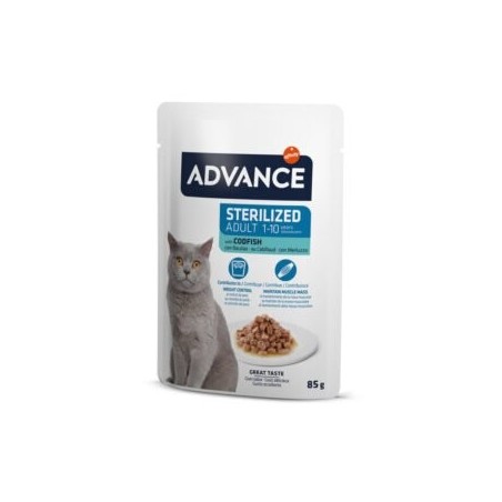 ADV CAT WET STERILIZED CODFISH 85G