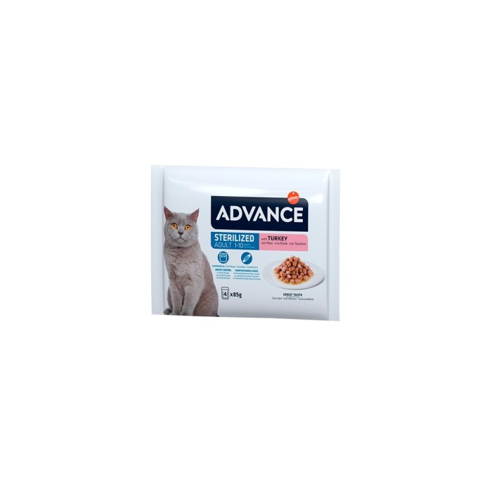 ADV CAT WET ADULT STERILIZED TURKEY MULTIPACK 4X85G
