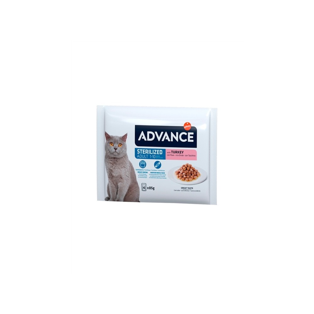 ADV CAT WET ADULT STERILIZED TURKEY MULTIPACK 4X85G