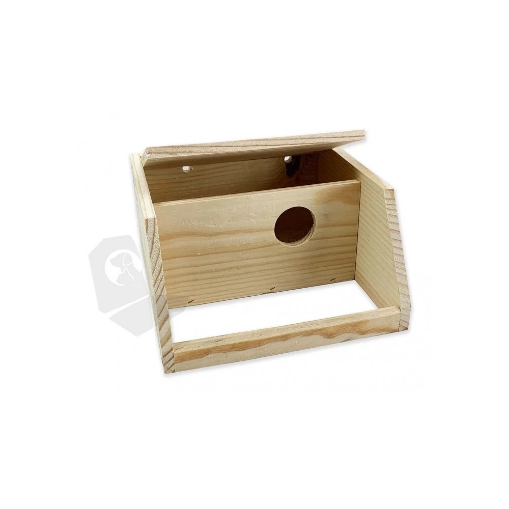 NINHO DE AGAPORNIS C/POLEIRO FRONTAL