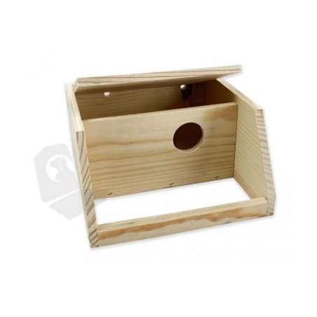 NINHO DE AGAPORNIS C/POLEIRO FRONTAL