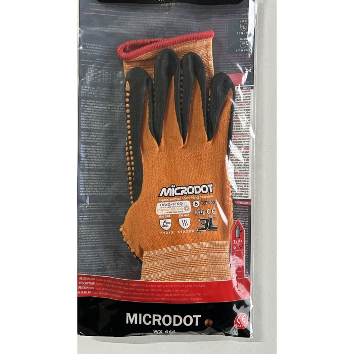 LUVA NYLON SUPER ADERENCIA MICRODOT TAM 10