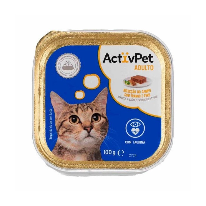 PATE GATO FRANGO ACTIVPET 100G
