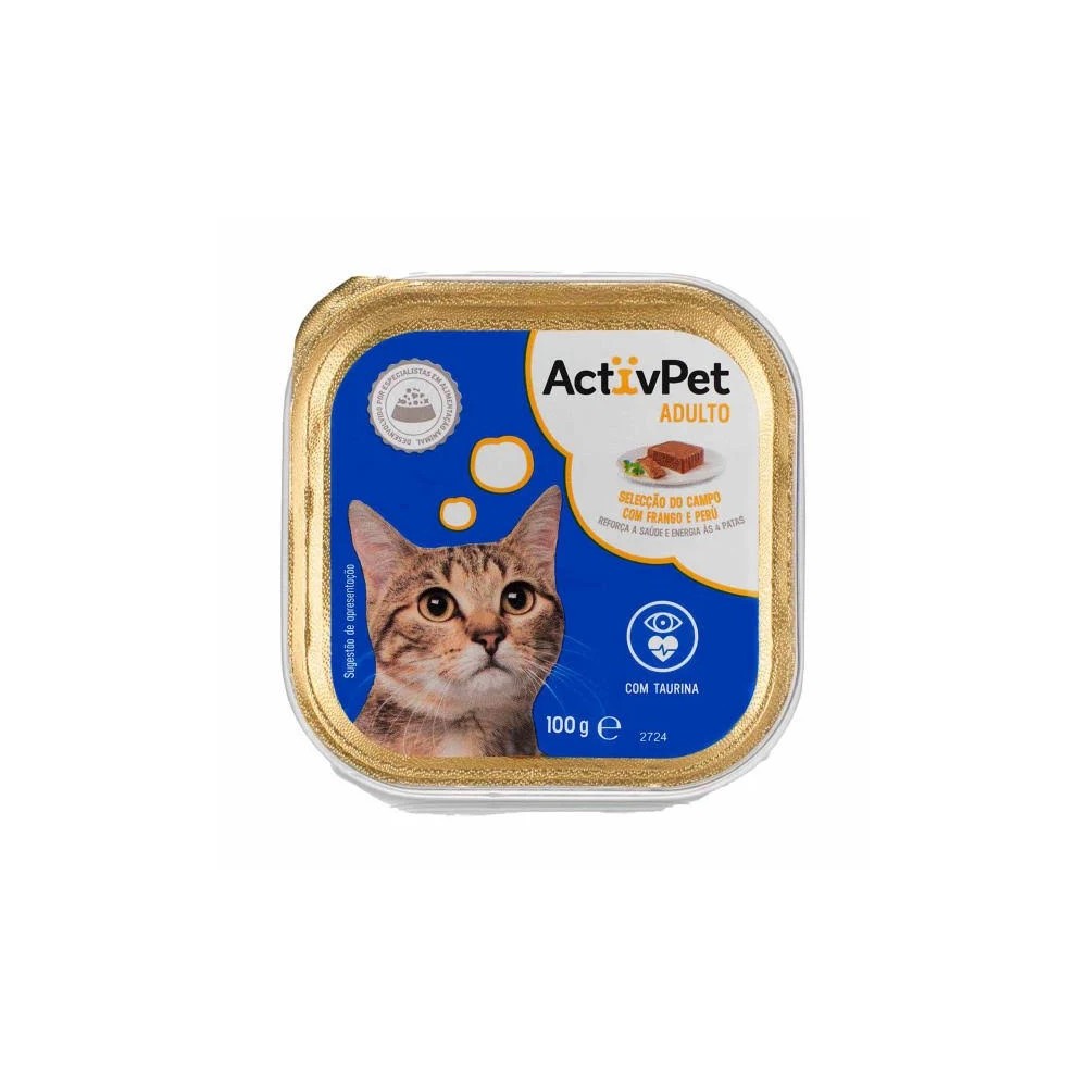 PATE GATO FRANGO ACTIVPET 100G